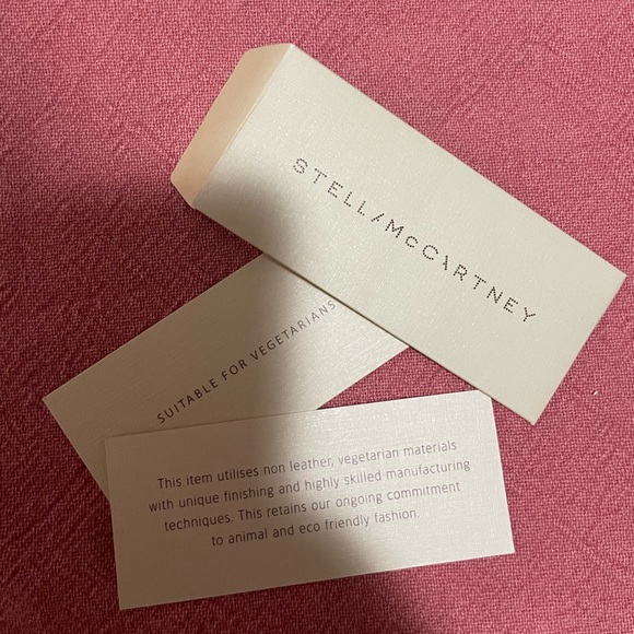 Stella McCartney Falabella Small Shaggy Deer Tote Bag — navy blue, gold chain - Picture 4 of 5